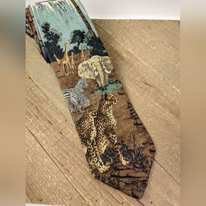Men's necktie Vintage West coast Safari animal print